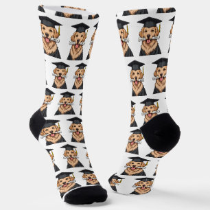 Chaussette Graduation personnalisée mignon Golden Retriever C