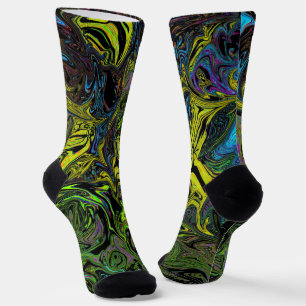 Chaussette Graffiti liquide jaune