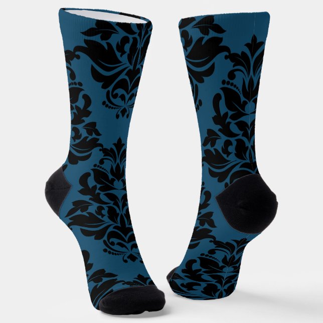 Chaussette Grand Damas Turquoise profond 1 (Angulaire)