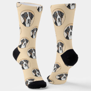 Chaussette Grande Suisse Mountain Dog Peinture Art original