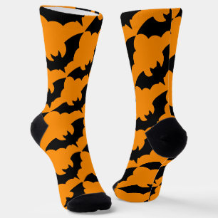 Chaussette Graphismes loufoques de chauves-souris d'Halloween