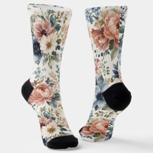 Chaussette Grappes d'aquarelle peintes à la main de luxe