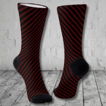 Graves Chaussettes rouge foncé rayé