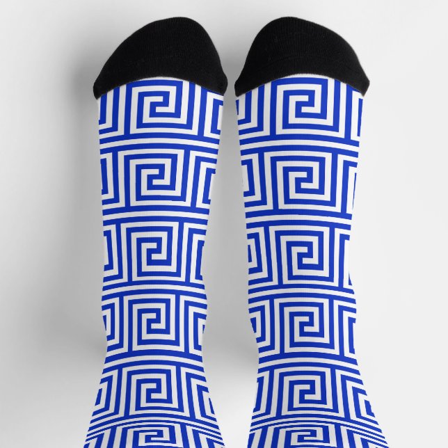 Chaussette Grec Meander Carré Motif (Haut)