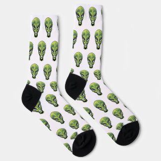 Chaussette Green Alien Head