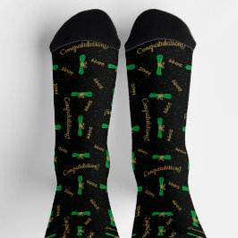 Chaussette Green Félicitations Diplôme Année Chaussettes