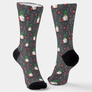 Chaussette Green Gnome Arbre de Noël Motif
