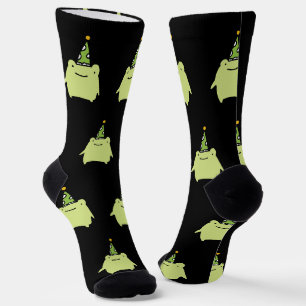 Chaussette Grenouille verte kawaii d'anniversaire - Motif de