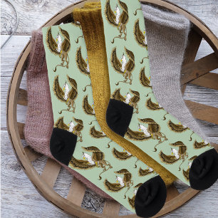 Chaussette Griffon Mythique Fantastique Brun Majestueux