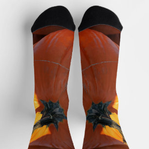 Chaussette Grosse citrouille orange