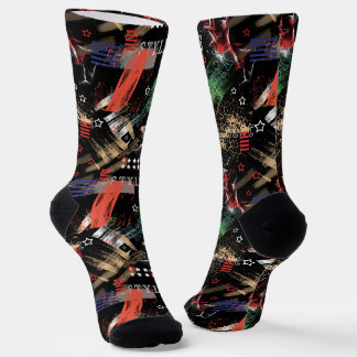 Chaussette Grunge abstrait à la mode