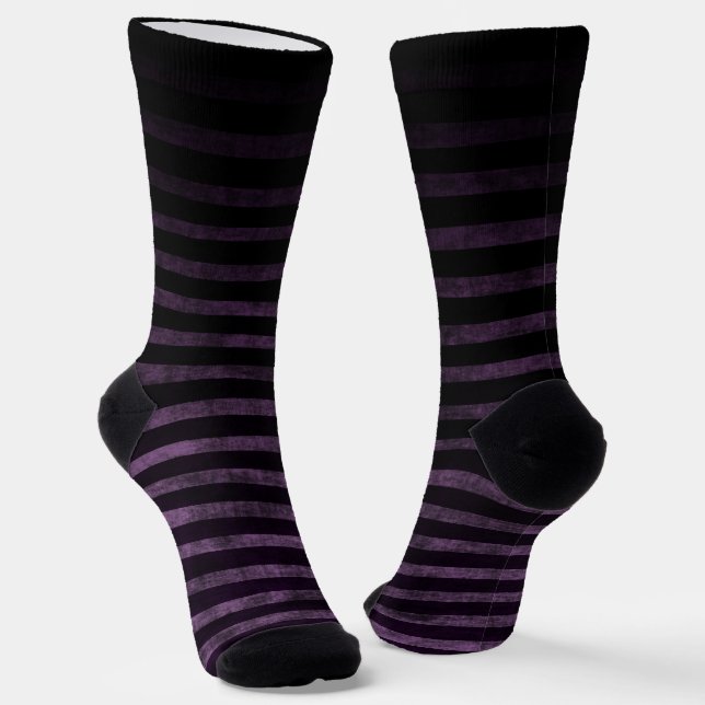 Chaussette Grunge Ombre noir et violet (Angulaire)