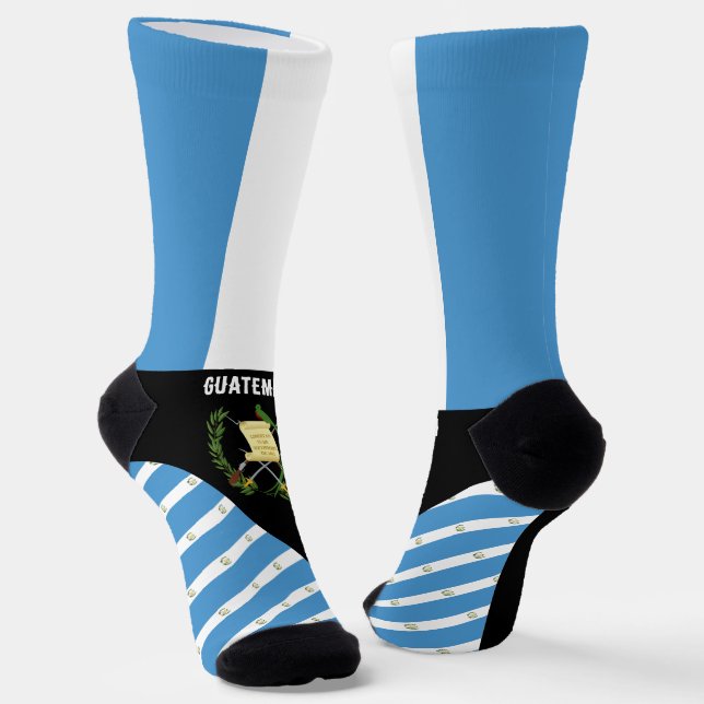 Chaussette Guatemala Chaussettes, drapeau du Guatemala couleu (Angulaire)