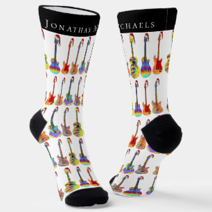 Chaussette Guitare de Noël Personnalisée
