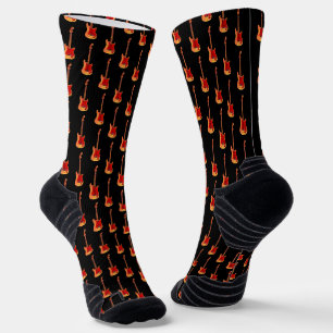 Chaussette Guitare électrique personnalisée monogramme