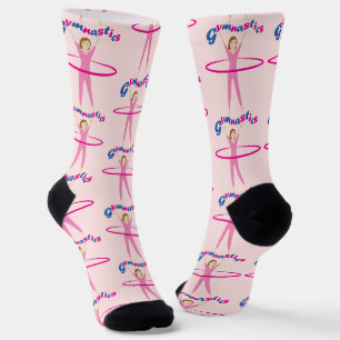Chaussette Gymnastique amusante texte Fille au cerceau hula r
