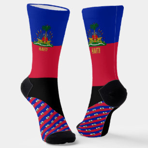 Chaussette Haïti Chaussettes, drapeau haïtien couleurs / spor