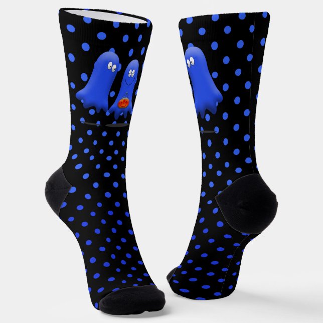 Chaussette Halloween Blue Man Ghosts (Angulaire)