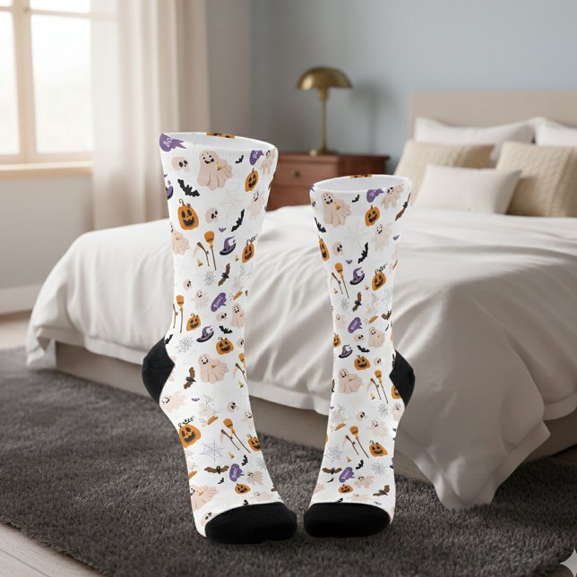 Chaussette Halloween Cartoon Pattern (Créateur téléchargé)