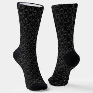 Chaussette Halloween Citrouille en argent