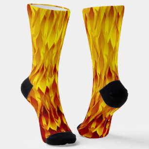 Chaussette Halloween et flammes