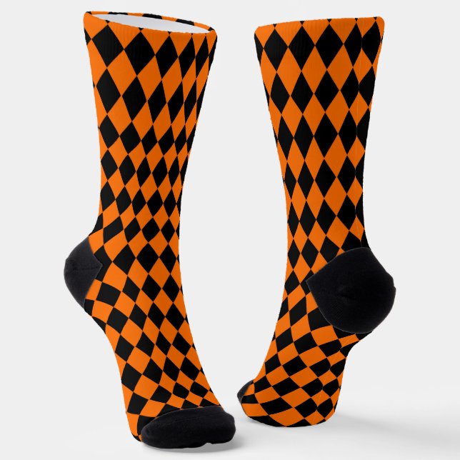 Chaussette Halloween noir et orange (Angulaire)
