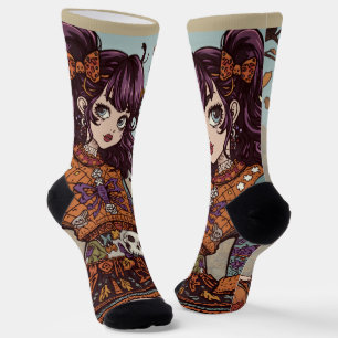 Chaussette Halloween,Style Automnal Épouvantable, Épouvantabl