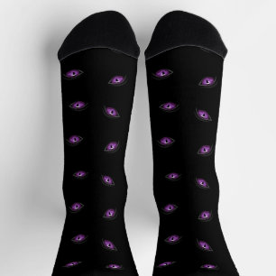 Chaussette Halloween, Yeux Violets, Trucs Ou Traitements, Boi
