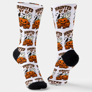 Chaussette Hanté par 67 Drôle de Fantôme et Citrouille Hallow