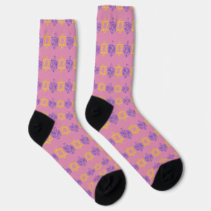 Chaussette Hanukkah Toupies + Étoiles