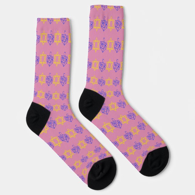 Chaussette Hanukkah Toupies + Étoiles (Droite)