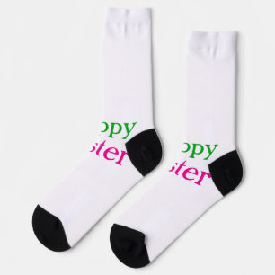 Chaussette Happy easter boho vert rose enfants ajouter nom ti