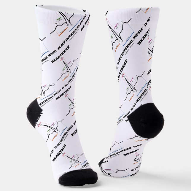 Chaussette Heartbeat Est Ma Musique Interne EKG Sinus Rhythm (Angulaire)