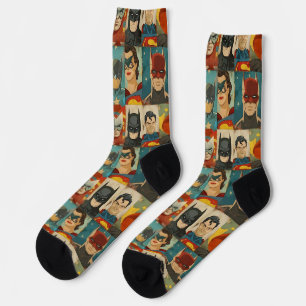 Chaussette Héros de bandes dessinées vintage dans des couleur