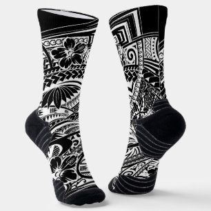 Chaussette HIBISICUS POLYNESIAN TRIBAL HAWAII ÎLES Whats
