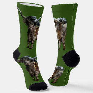 Chaussette Highland Cows Design, Chaussettes personnalisables