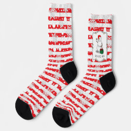 Chaussette Ho Ho Joyeux Noël Père Noël mignonne Snowman