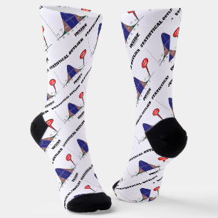 Chaussette Humour de courbe statistique externe à l'intérieur