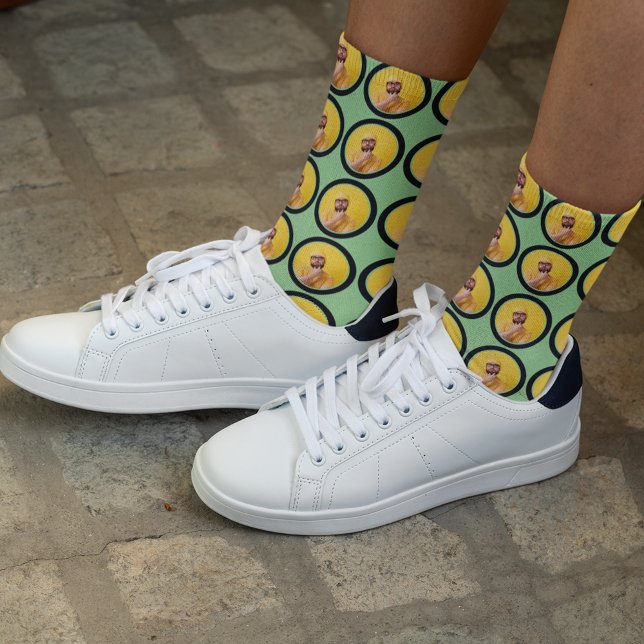 Chaussette Humour vert Sage personnalisé | Unisex Joy ! (Créateur téléchargé)