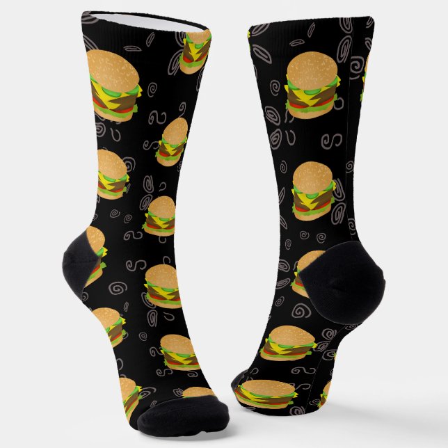 Chaussette I Love Double Cheeseburgers (Angulaire)