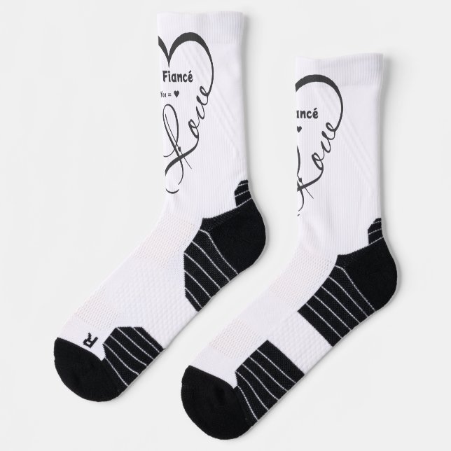 Chaussette I Love My Fiancé • You = ♥ 🫳🏻💍 (Gauche)