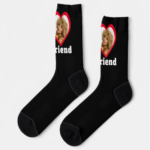 Chaussette I Love My Girlfriend Base Photo personnalisée