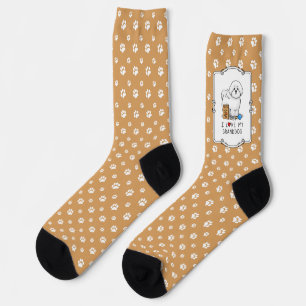 Chaussette I Love My Granddog Bichon Frise Dog - Grands-paren