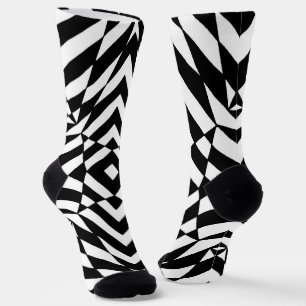 Chaussette ILLUSION OPTIQUE Art géométrique Design hypnotique