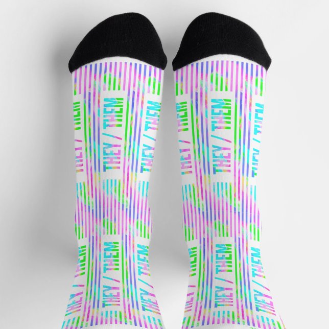 Chaussette Ils Prononounes Pastel Stripes (Haut)