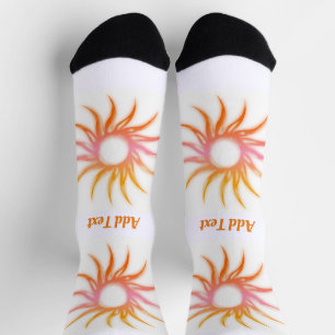 Chaussette Image de soleil Ajouter un texte imprimé charmant