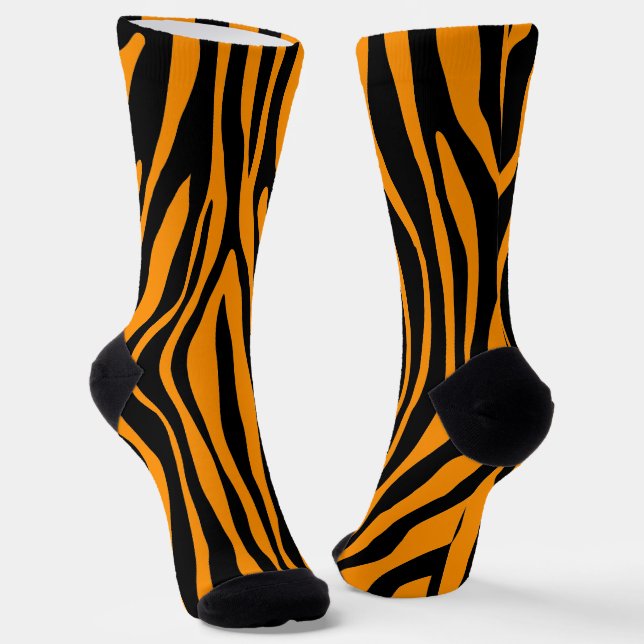 Chaussette Impression de la Zèbre orange Princeton (Angulaire)