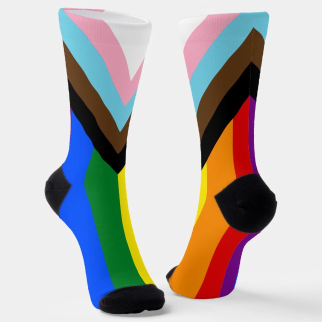 Chaussette Indicateur de fierté de progression LGBTQ+ (Angulaire)
