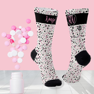 Chaussette Infirmière RN Stethoscope | Chaussettes de pilules