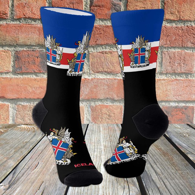 Chaussette Islande Drapeau Chaussettes patriotiques, Durable  (Créateur téléchargé)